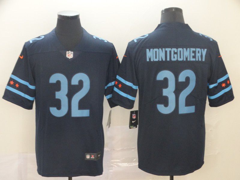 Men Chicago Bears #32 Montgomery Black Nike Limited city edition NFL Jersey->women nfl jersey->Women Jersey